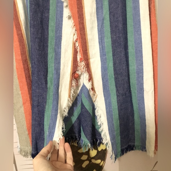 💥3/$20 Indigo Rein from Francesca’s~Striped Open Back Linen Tank Top~NWOT~XL - Picture 7 of 8